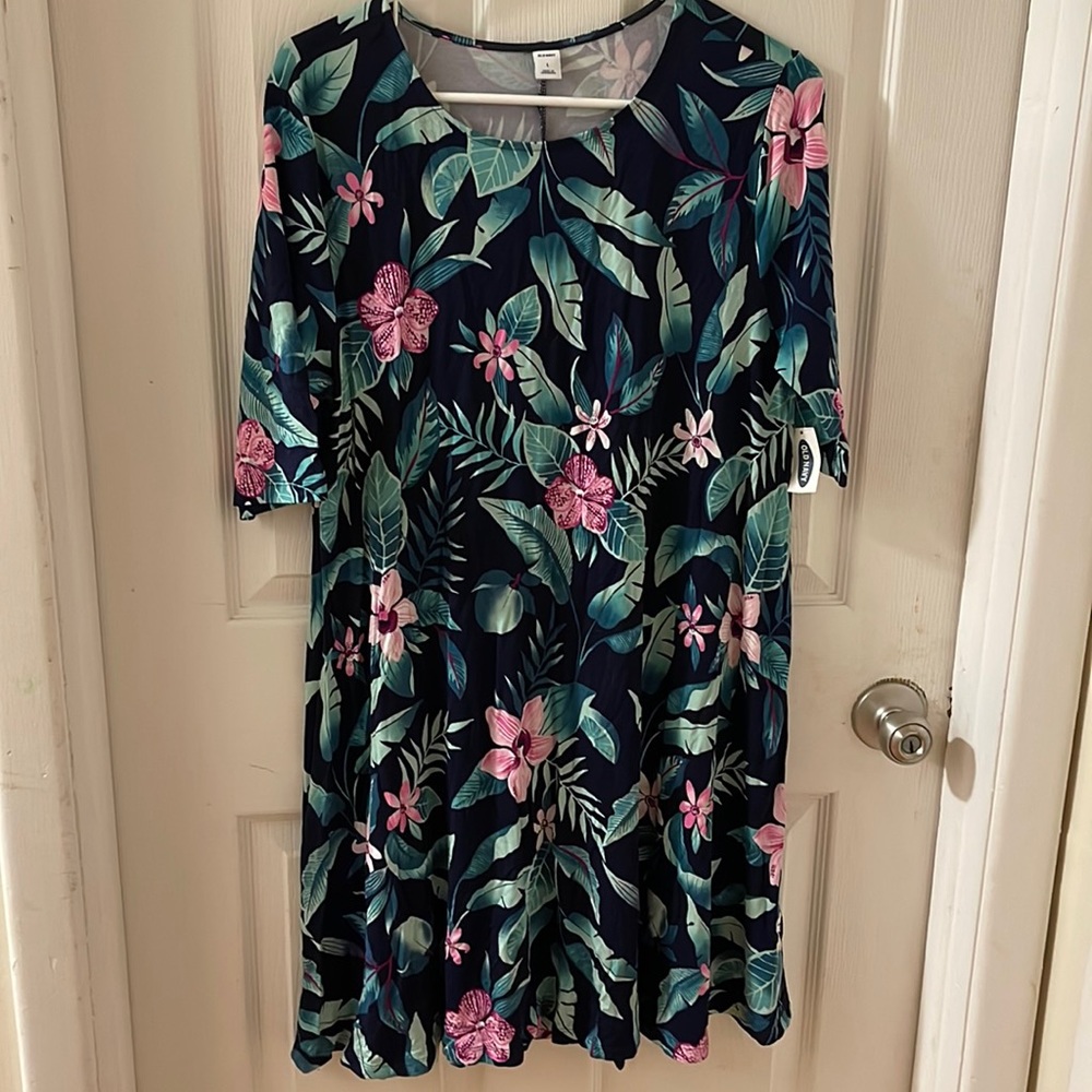 Floral Old Navy Midi Dress NWT